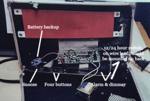 The Insides of an Old Radio Shack Alarm Clock (Ahmed's "Invention")